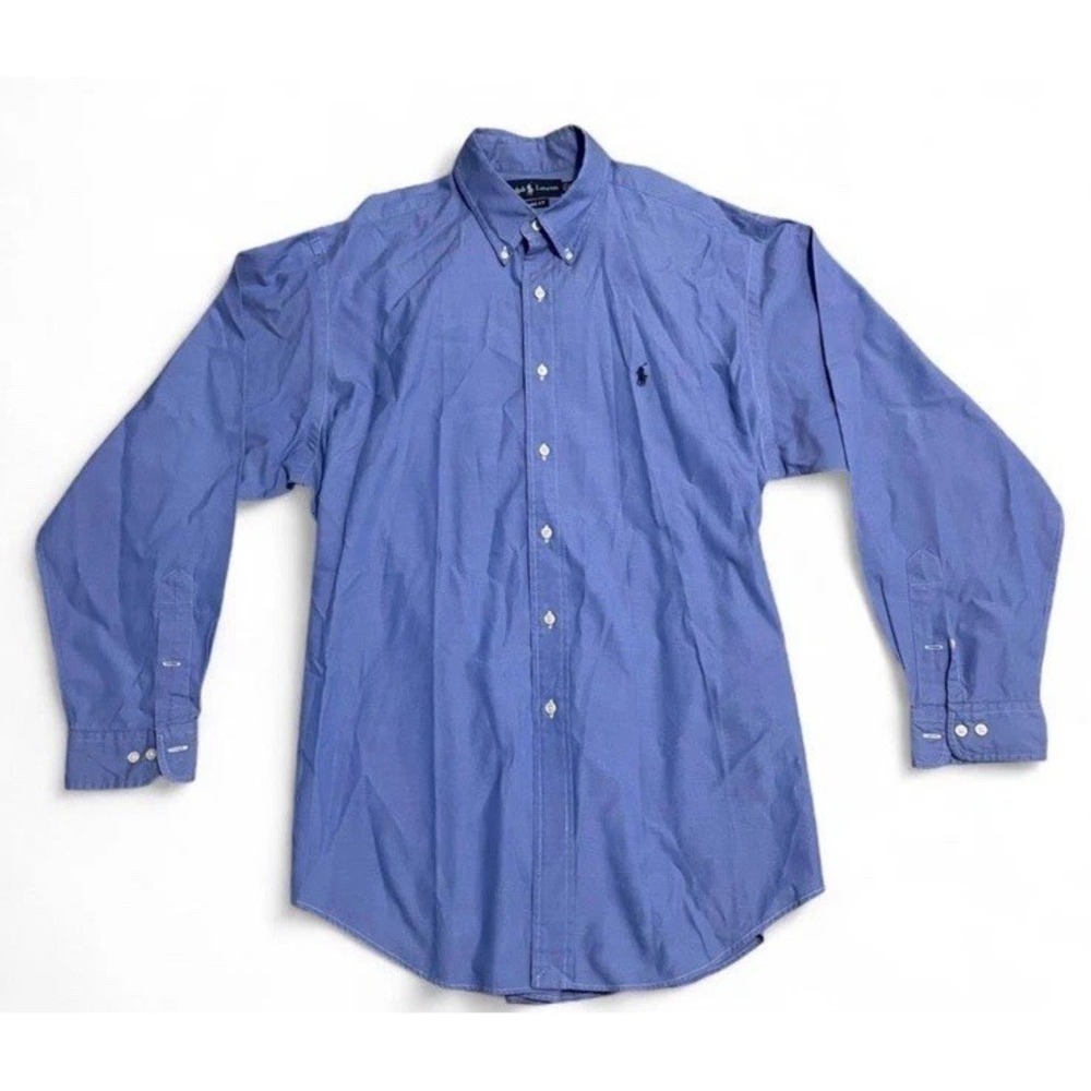 Ralph Lauren Classic Fit Blue Men's Dress Shirt 16 1/2 34/45